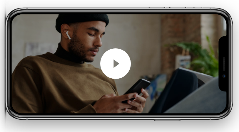 Phone with play to open contact form
